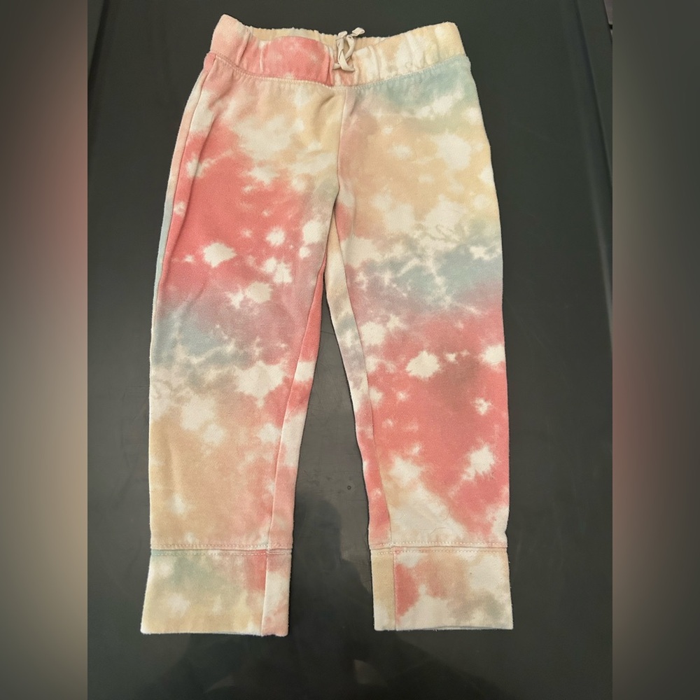 GAP Toddler Girls 3T Pastel Tie-Dye Joggers Sweatpants Spring Drawstring